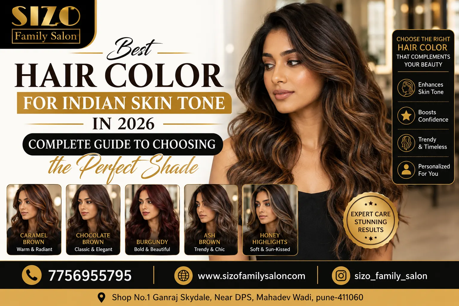 hair color for Indian skin tone
